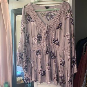 Lilac Floral Top